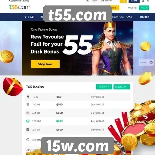 Exploração dos bônus oferecidos por t55.com